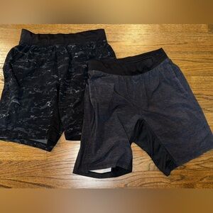 2 Lululemon Men’s Medium Shorts 9 Inch Inseam Linerless